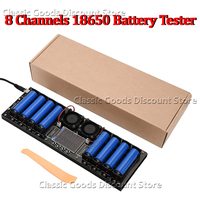 8 Channels 18650 Lithium Battery Tester DC Port 2.4-inch Color Screen Digital Battery Power Detector Module DC5V 10A Tester