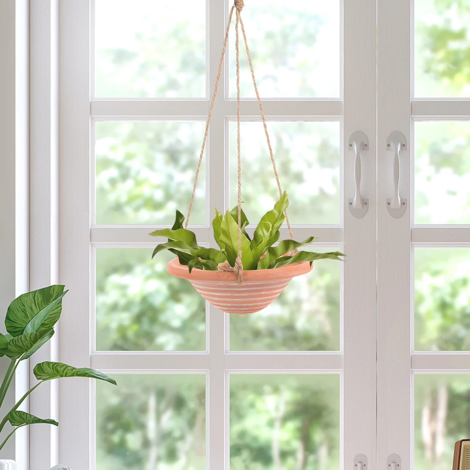 

Hanging Flowerpot Pottery Planter Durable Indoor Balcony Plant Holder Succulent Container Hanging Planter Plant Holder