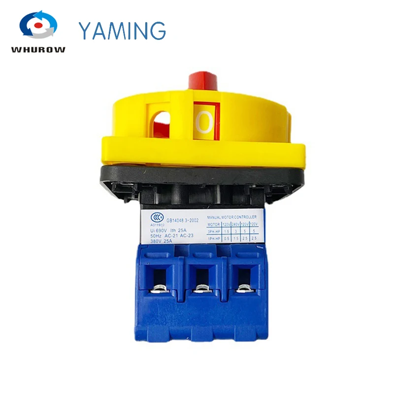 YMD11-25A 3P 690V Isolator Switch Padlock Disconnect Selector With ON-OFF Panel Power Control Replace LW30