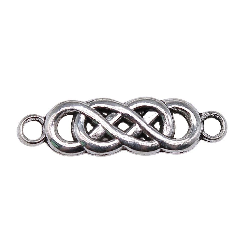 WYSIWYG 10pcs 28x8mm Double Infinity Charm Double Infinity Connector Charm Double Infinity Charm Connector
