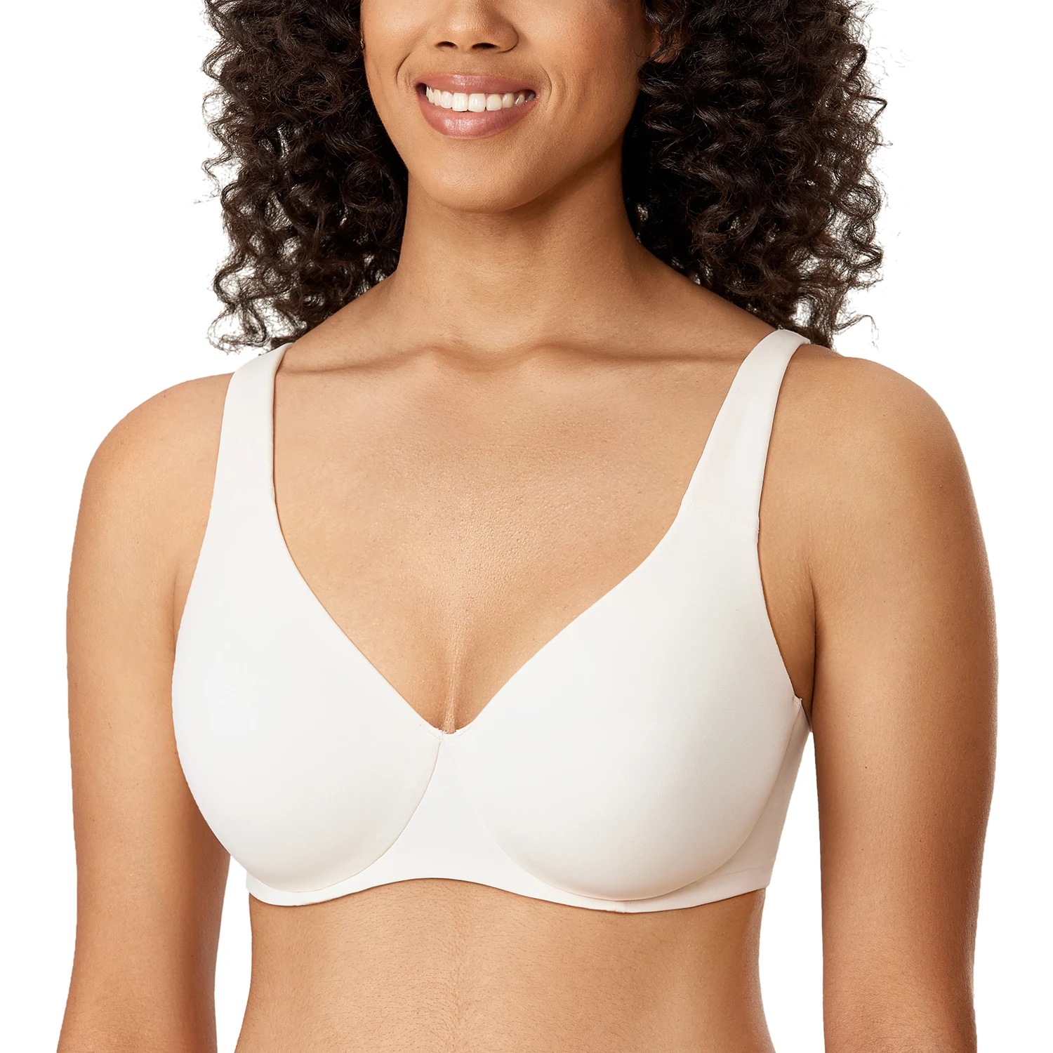 Soutien-gorge minimiseur grande taille pour femme, armatures lisses, non rembourré, couverture complète, t-shirt, soutiens-gorge