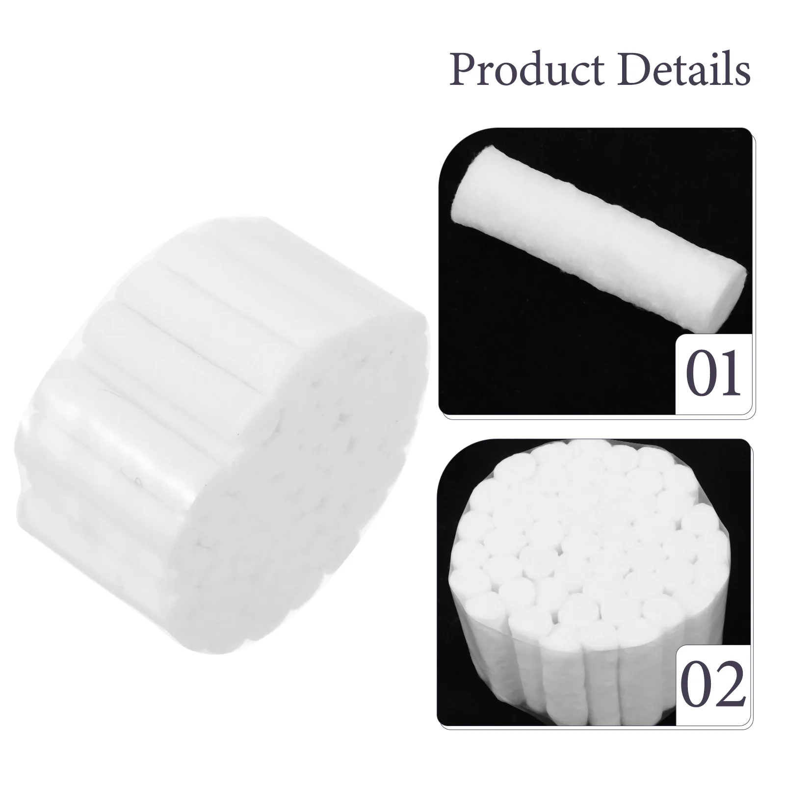 Algodão médico absorvente Rolls, Rolls absorventes médicos para dentaduras, 250 pcs