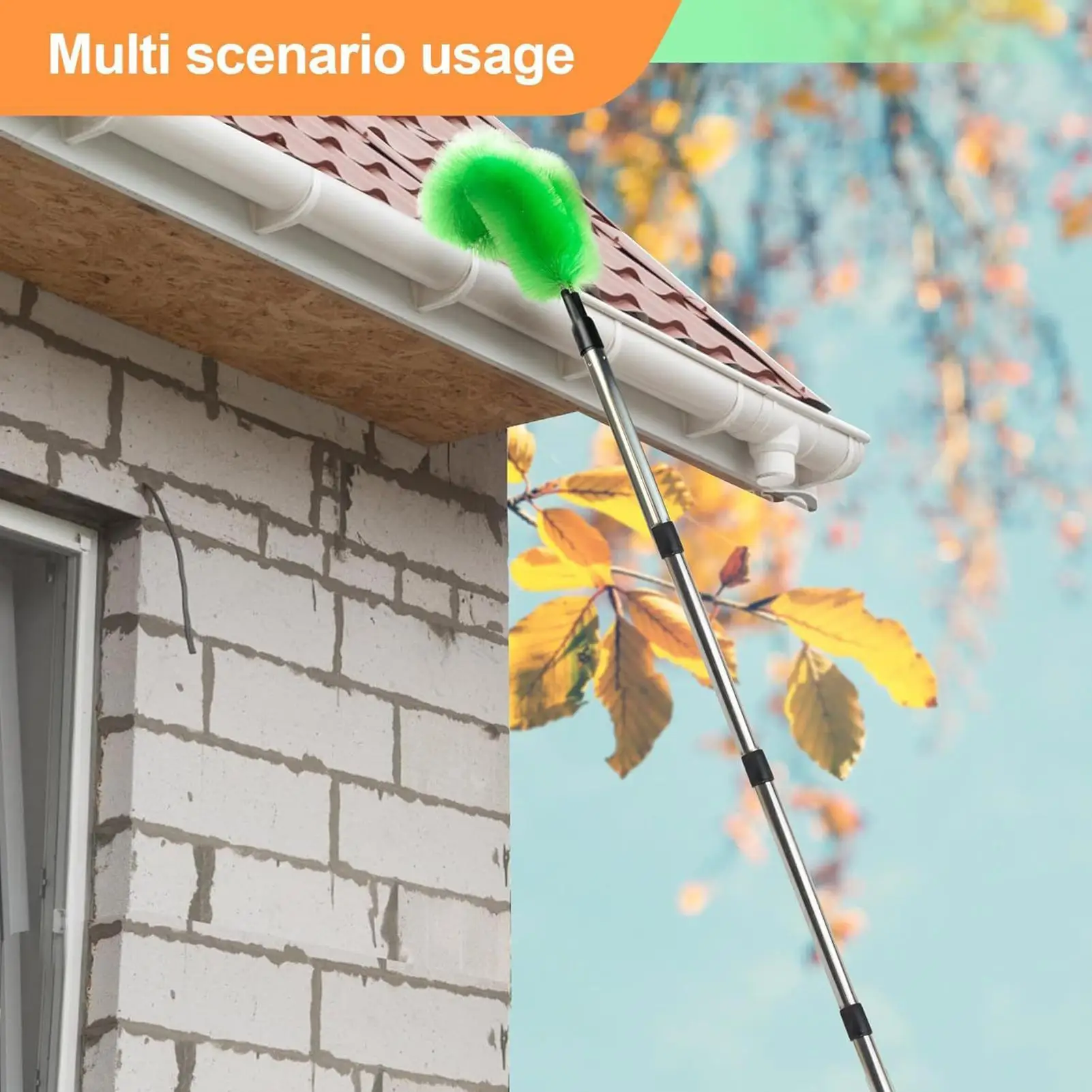 Gutter Cleaning Tool Handheld Prevent Clogging Telescoping Gutter Leaves Cleaner From Ground For Branches Debris Sand Garden