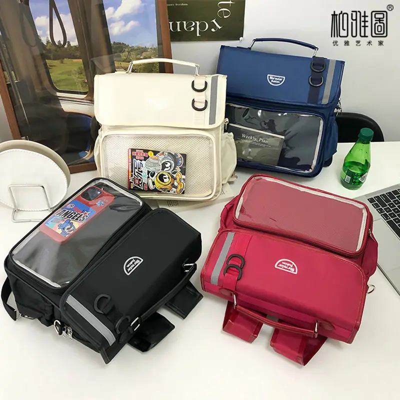JIAERDI Adrette Sommer Schule Taschen Ästhetische Transparente Rucksäcke Für Frauen Beliebte Leinwand Rucksack Mochila Mujer Ita Tasche – Detail 15