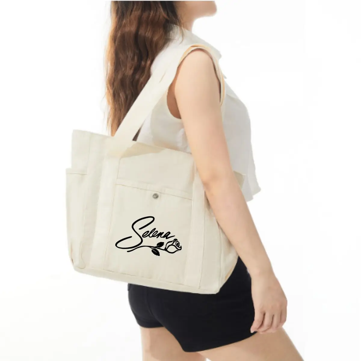 Selena Rose Fan Art Bolsa elegante e conveniente para bolsas e bolsas femininas