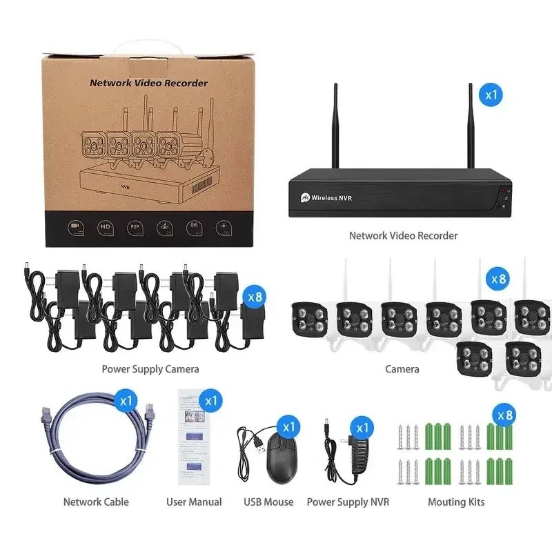 Factory Wholesale Wifi Outdoor Wireless Connected to Mobile Phone Cctv Camera Home Security