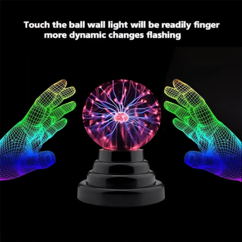 Magic Plasma Ball Lamp Touch Glass LED Night Light for Kids Bedroom Decor Christmas Party Atmosphere Lighting Birthday Gift Toy