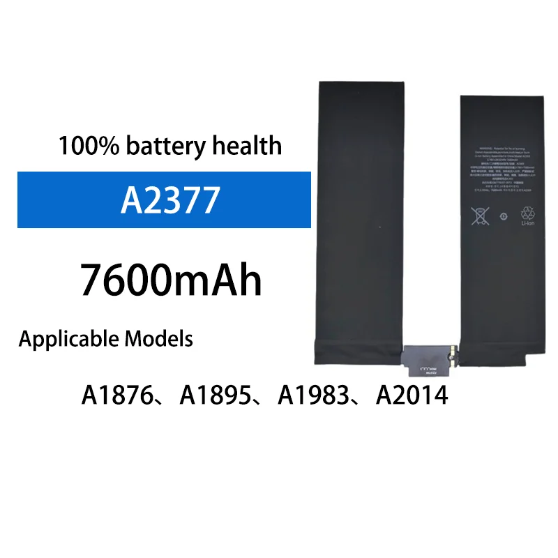 7.3V 7600mAh High Capacity Replacement Battery For Apple iPad Pro 11 3rd 4th Gen A2377 Series