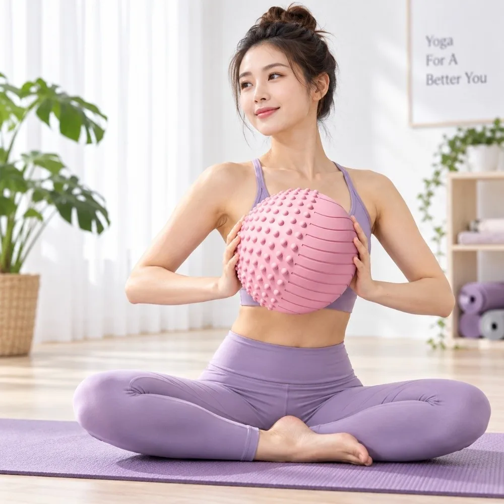 Household 25cm Pilates Exercise Ball Soft Thickened Ergonomic Yoga Ball Anti-Burst Inflatable Fitness Pilates Ball Workout