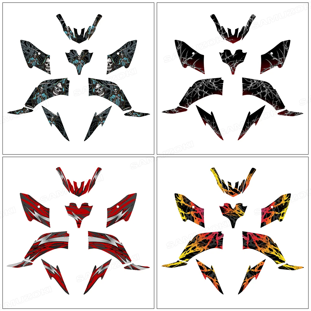 

Набор графических наклеек и декоративных стикеров для квадроциклов, подходит для Yamaha Raptor 125 2011-2013, Raptor 250 2008-2013, YFM 250R, 150R