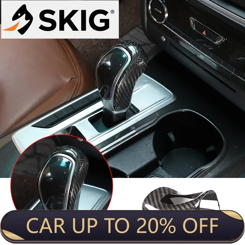 

Автомобильная ручка переключения передач, накладка из настоящего углеродного волокна для Maserati Ghibli/Quattroporte/Levante 2013-2018, аксессуары для интерьера