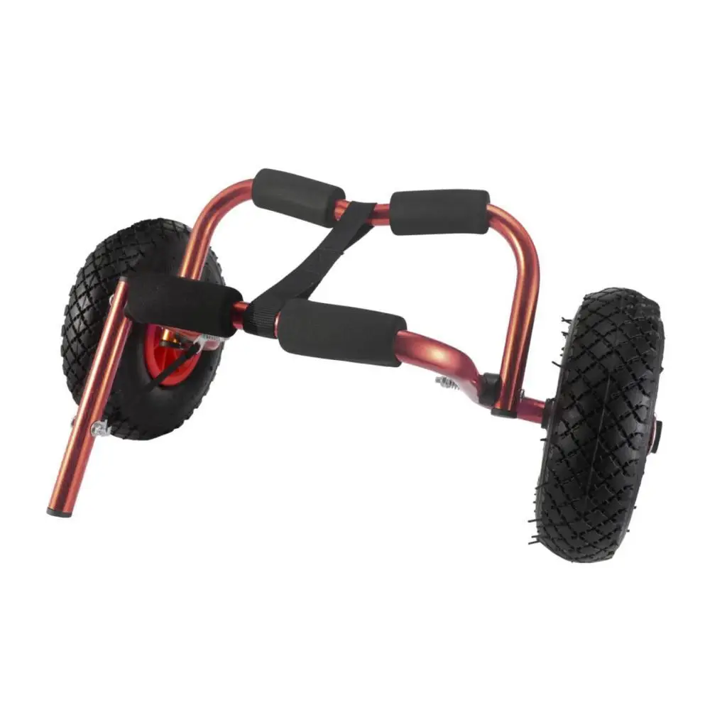 Kayak Cart Canoe Transport Cart Folding Portable Sturdy Heavy Duty Solid Wheel Aluminum Alloy Pipe Boat Trailer Trolley