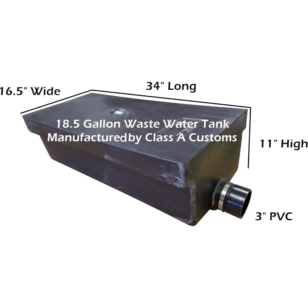 RV Waste Tank 18.5 Gal Black Water Storage for Class A Motorhomes - WT-1850
