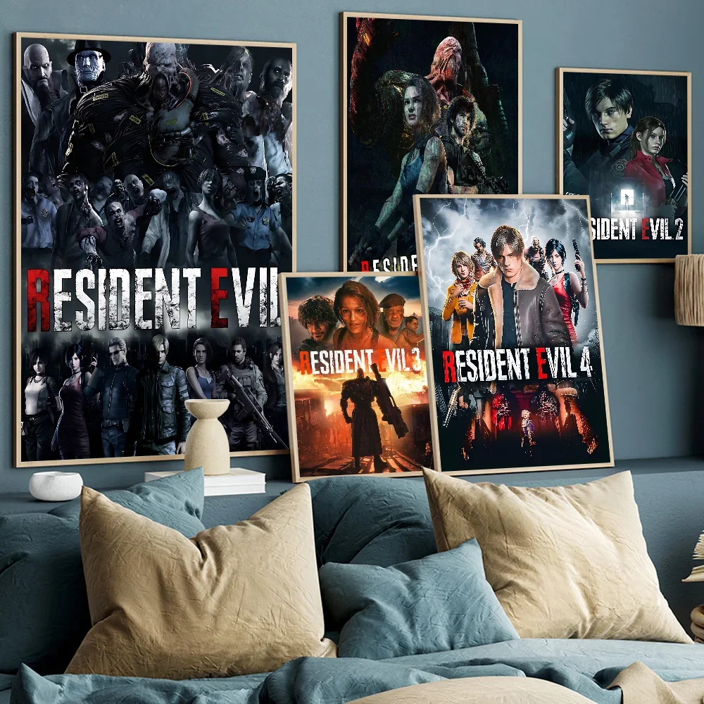 

R-Resident-E-Evil DIY Sticky Poster Fancy Wall Sticker For Living Room Bar Decoration Wall Decor