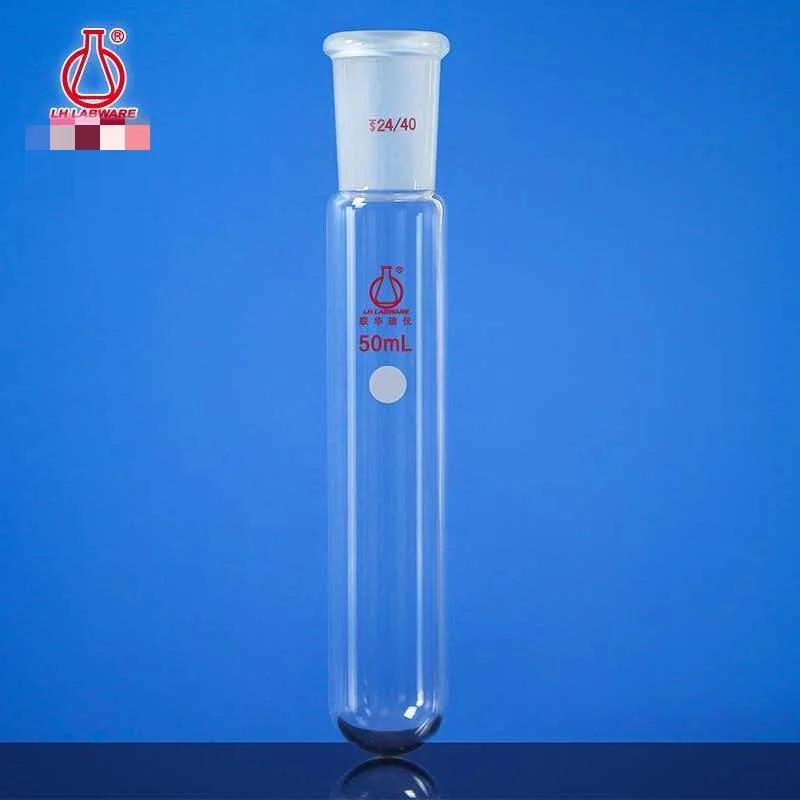 Glass reaction tube Schlenk reaction tube 10/25/50ml LH-420 thick walled high-temperature test tube