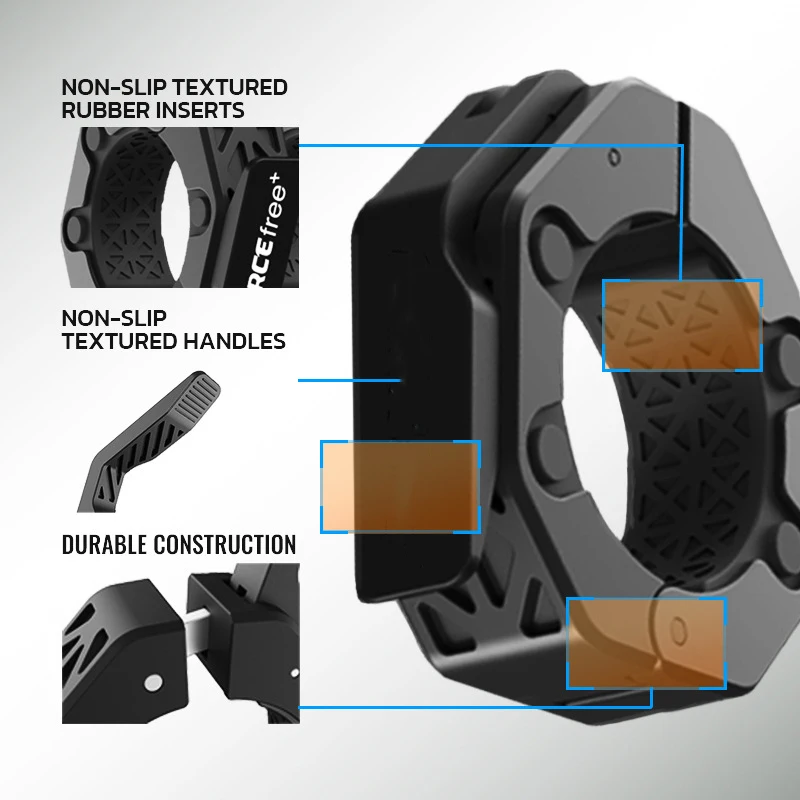 NO-Magnetic Nylon Quick Release Safety Dumbbell Barbell Clasp Portable Quick Release Clasp Head 5CM Clasp Head Lock