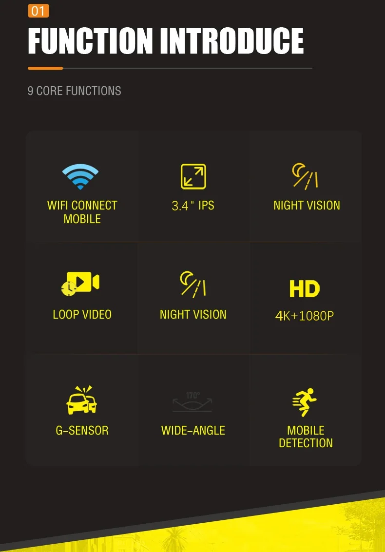 نمط جديد سيارة DVR 4k مسجلات السيارات واي فاي g ps داش كام المزدوج تسجيل مسجل فيديو داش كام عصر Dvr للرؤية الليلية مسجلات الفيديو #2