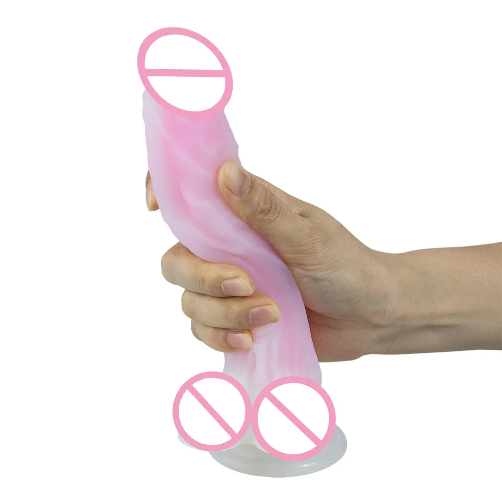 Cute Soft Silicone Pink Dildos Dick Penis Vaginal Masturbator G-spot Stimulation with Suction Cup Adult Sex Toy for Woman Sexual