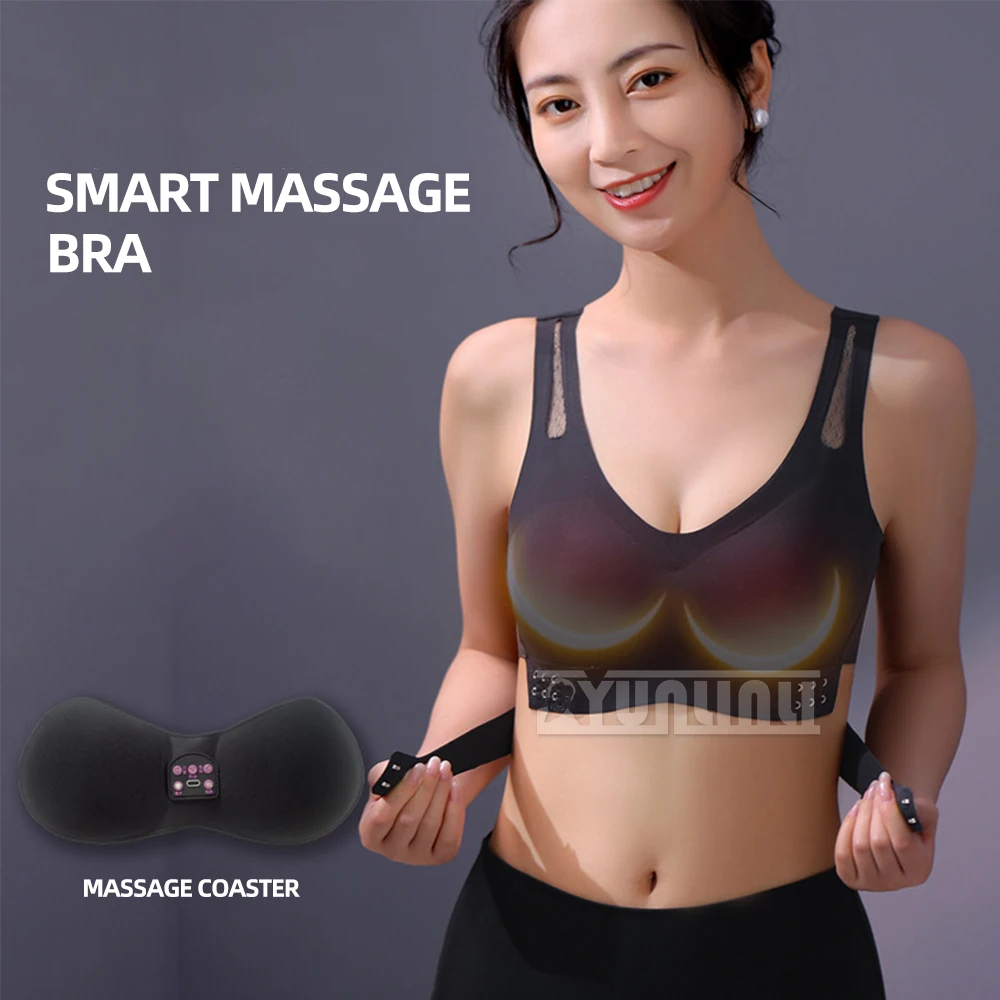 Seamless Smart Massage Bra No Wires Push-up Sports Bra Beautiful Back Cross Side Breast