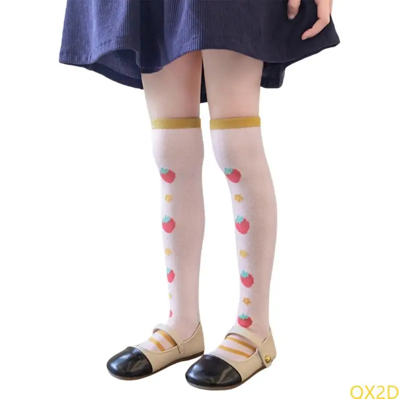 

QX2D Girls Long Boot Socks Over Knee Stockings Breathable Socks Children Stockings