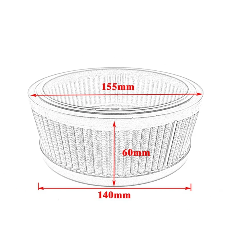 0206-0091 Motorcycle Air Cleaner Intake Filter for Design Venturi Motorcycle Accessories Gray image 6