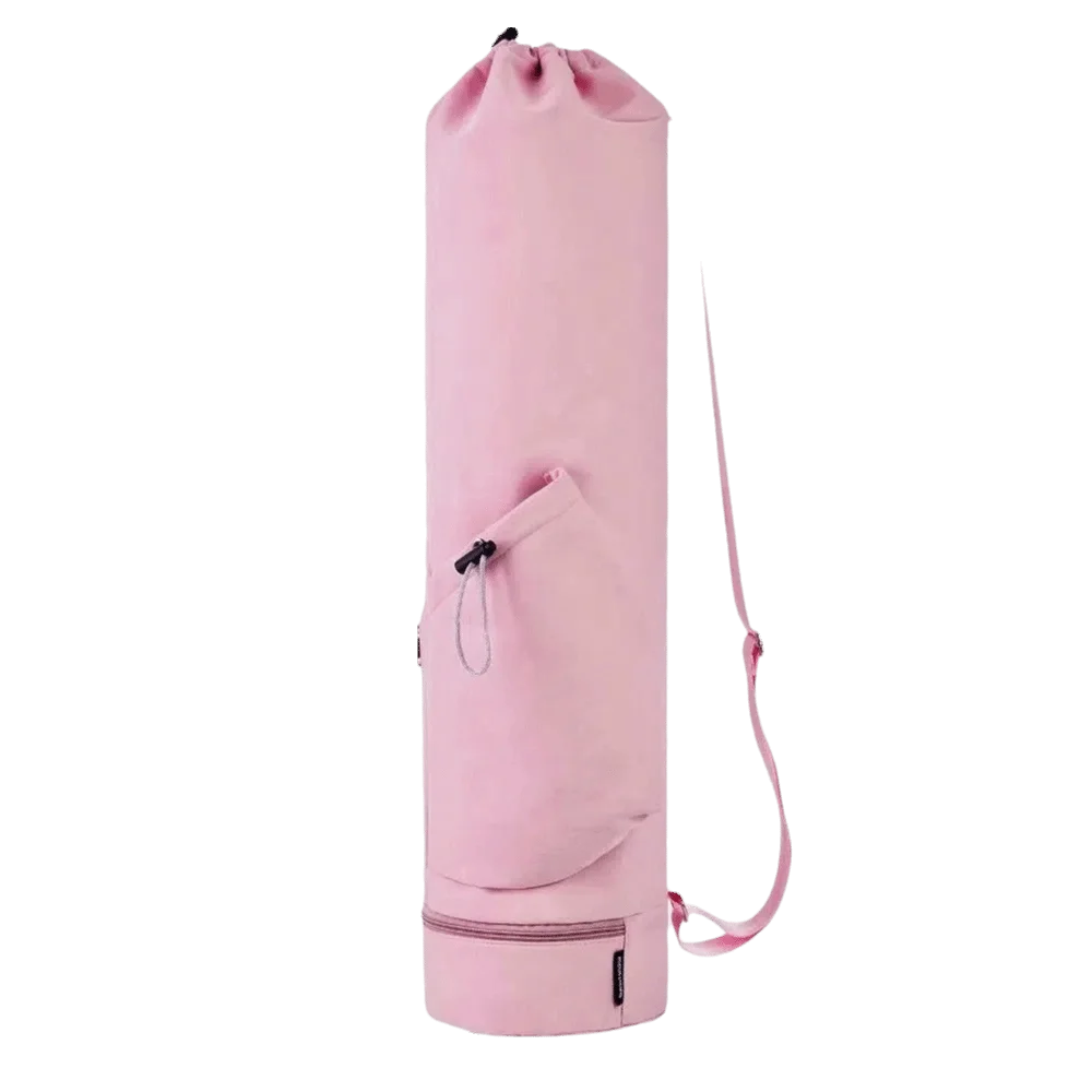 

Large Capacity Yoga Mat Bag Adjustable Shoulder Straps Drawstring Breathable Sports Bag Portable Black Exercise Storage Bag