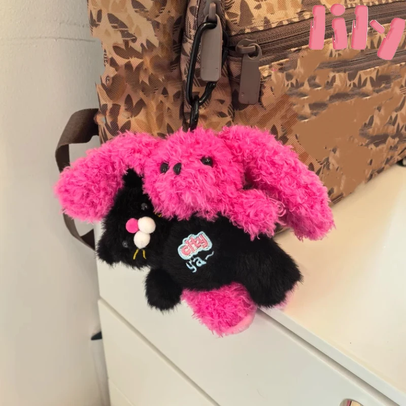 

Плюшевая игрушка, креативный двойной кролик, медведь, плюшевый брелок, кулон, креативный милый брелок для ключей, подвеска на рюкзак, наполнитель, лечебные подарки