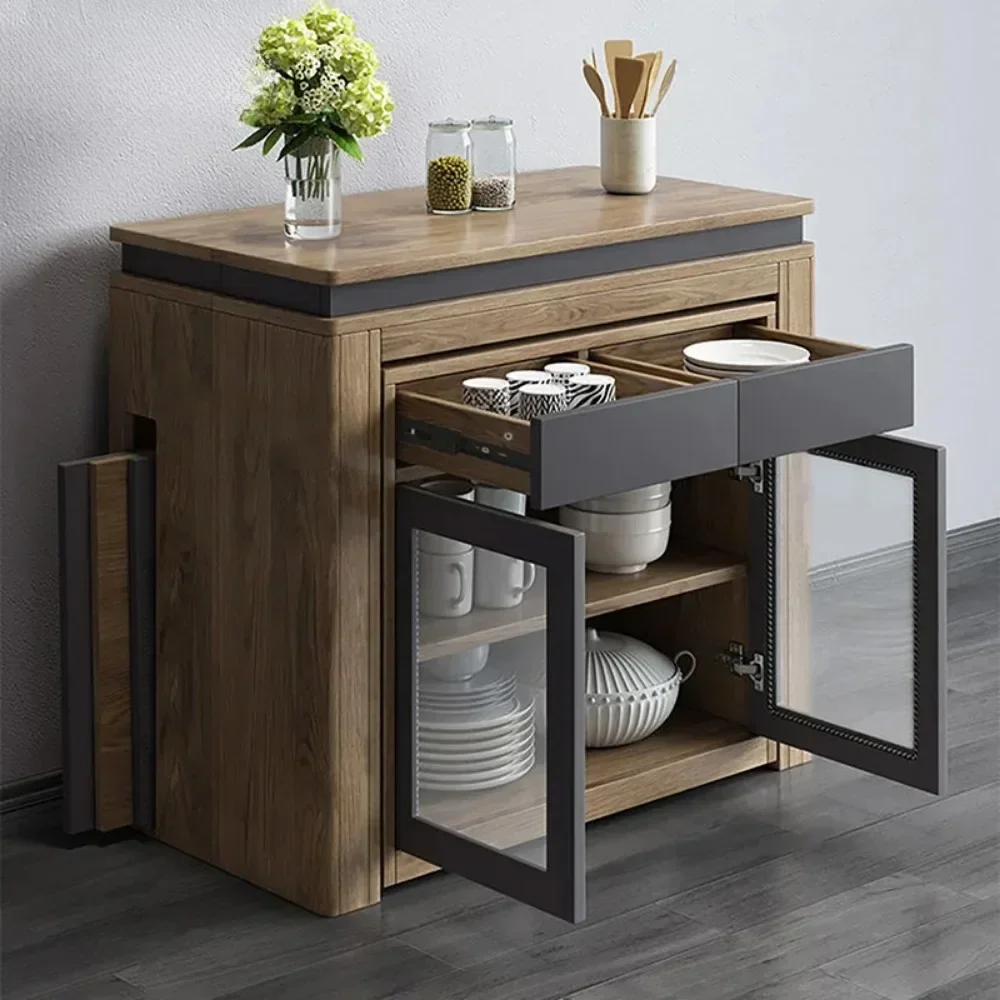 Modern Extendable Dining Table Rectangle Sideboard With Storage Mesas De Comedor Home Furniture