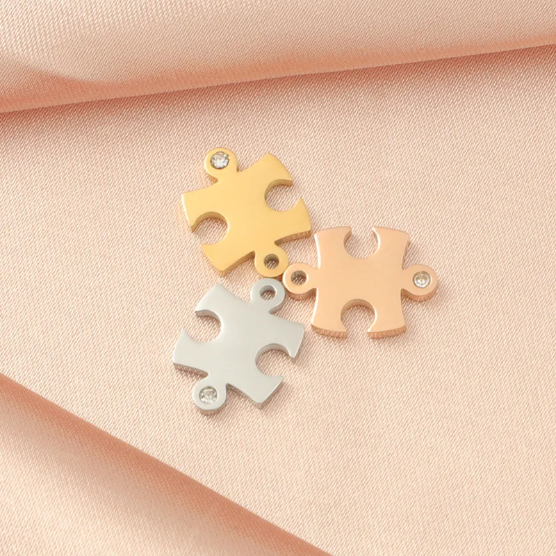 

20pcs Stainless Steel Irregular Puzzle Shape Pendant Metal Jigsaw pendant Handmade Jewelry For DIY Necklace Charms Gifts