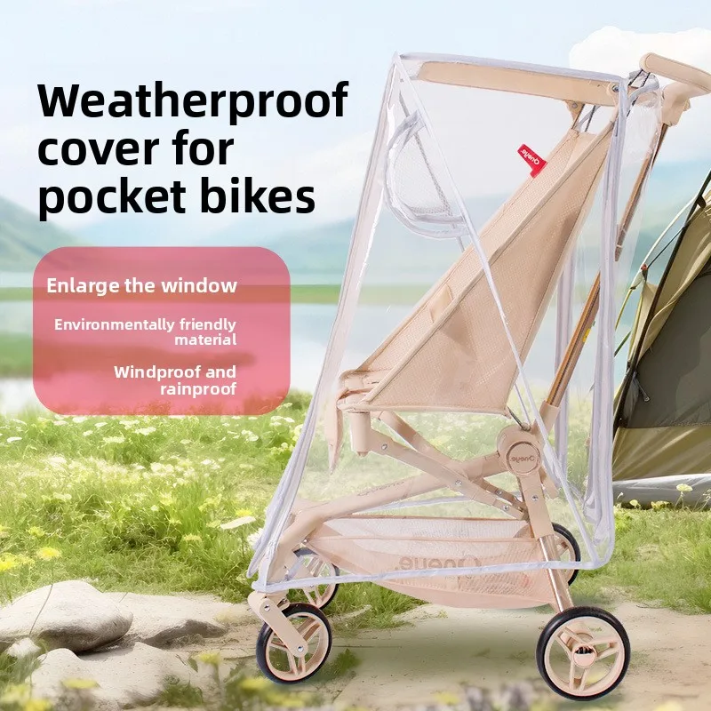 Baby Stroller Pocket Rain Cover Windproof Cover Dustproof Stroller Raincoat