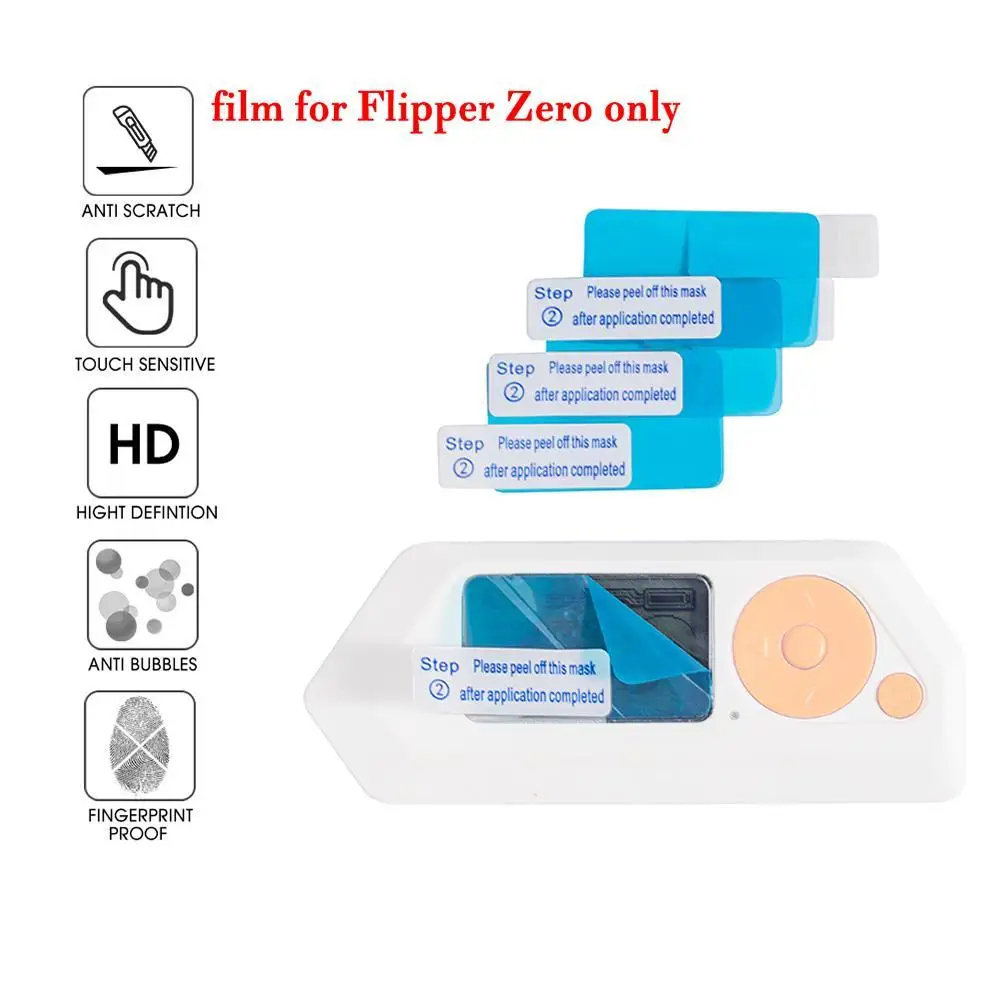 3pcs Screen Film Cover Game Console Screen Protector For Flipper Zero Electronic Game Accessories Boys And Girls Gifts