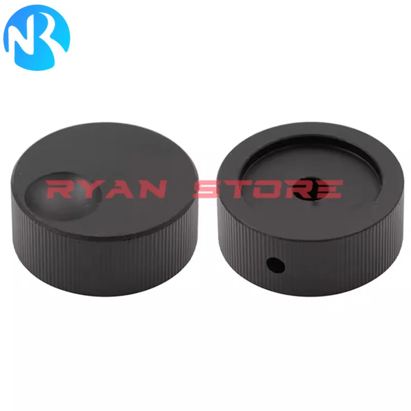 2PCS Aluminum Solid-core Knob Cap Size 32*13mm 13X32MM The Inner Iole Is 6mm In Diameter Potentiometer Encoder Band Switch Kno