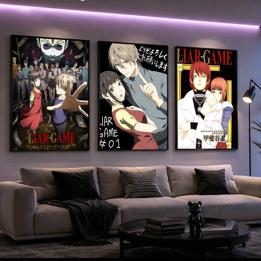 manga Liar Game Poster Poster HD Printing Cyberpunk Style Wall Art Home Decor For Gaming Room Living Room Bedroom Gift Idea