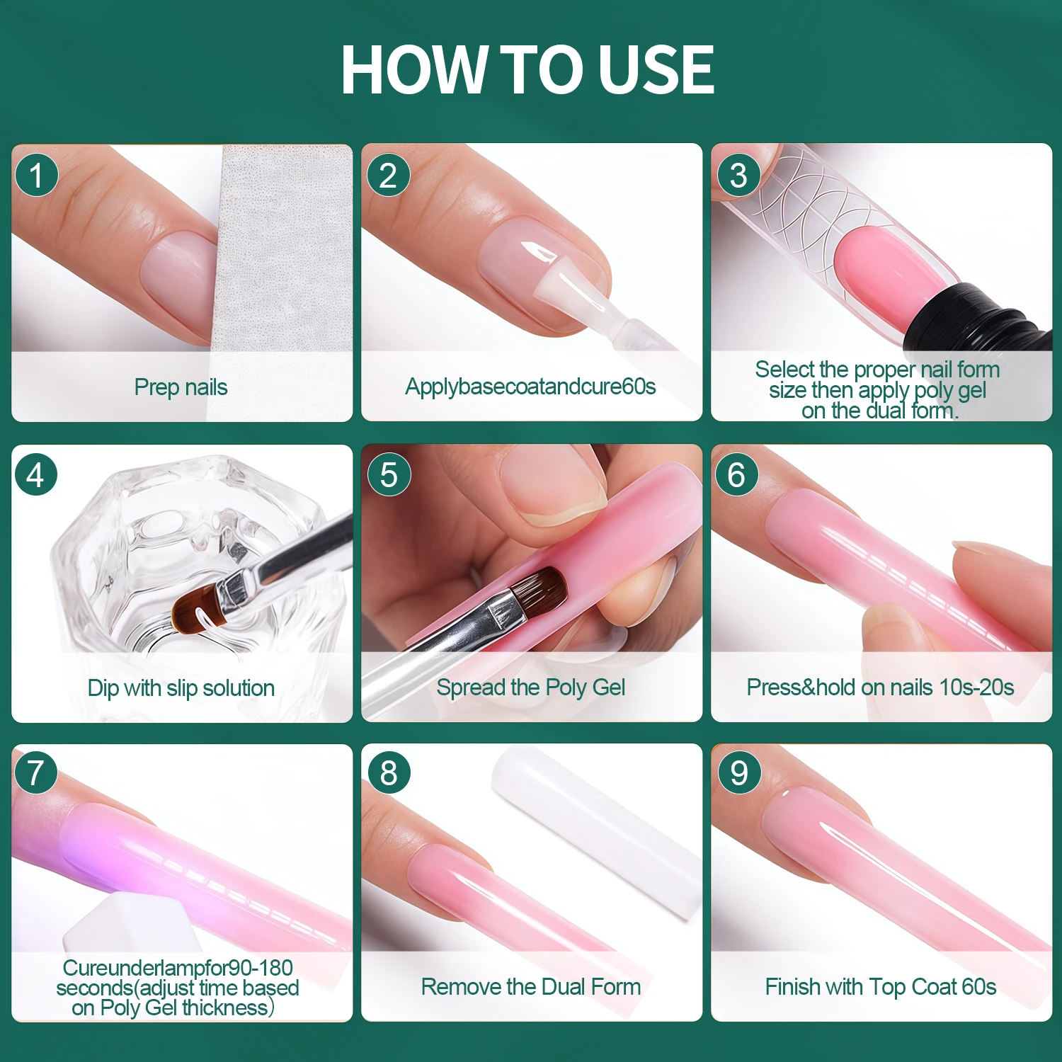 Nailpop Mechanical Nail Form 70/140Pcs Unique Dragon Claw Clear Nail Extension Forms 14 Sizes Easy DIY Salon Nail Art Tool