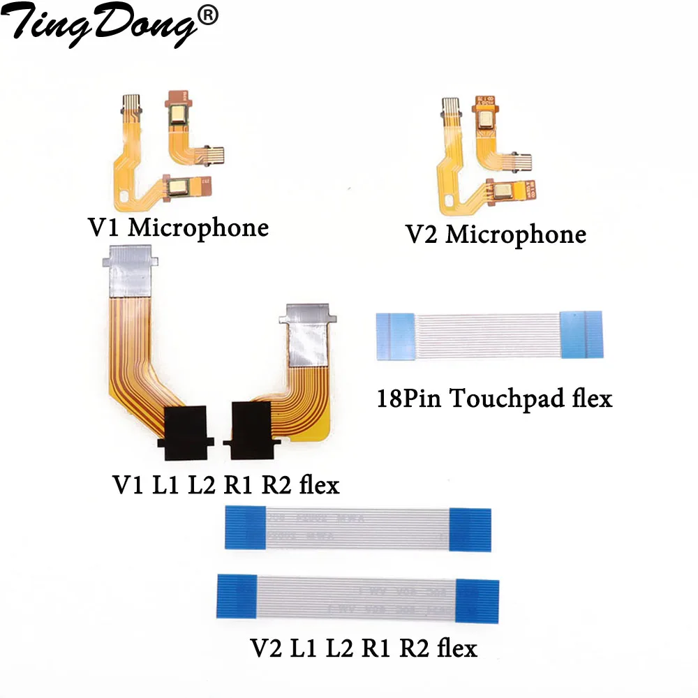 L1 L2 R1 R2 Flex Cable Replacement For PS5 1.0 2.0 Left Right Trigger Button Flex Microphone 18Pin Touch Pad Ribbon Cable