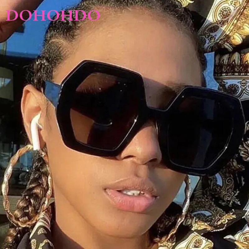 

Fashion Luxury Designer Oversized Polygon Sunglasses Women Fashion Vintage Sunglasses Men Travel Driving Female Eyewear UV400