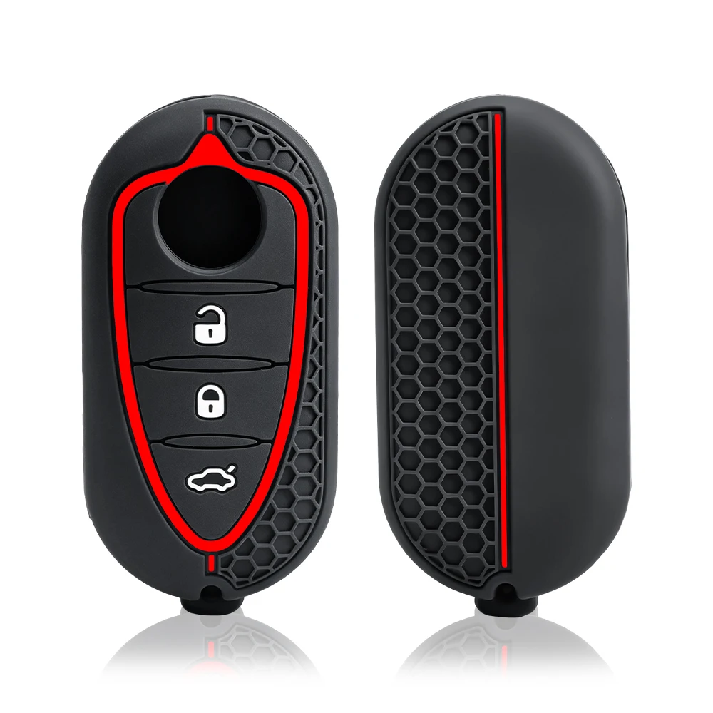 New Silica Gel Car Key Cover Case For Alfa Romeo Mito Giulietta 159 4C GTA ect. 3 Buttons Key Auto Key Shell Protection Cover