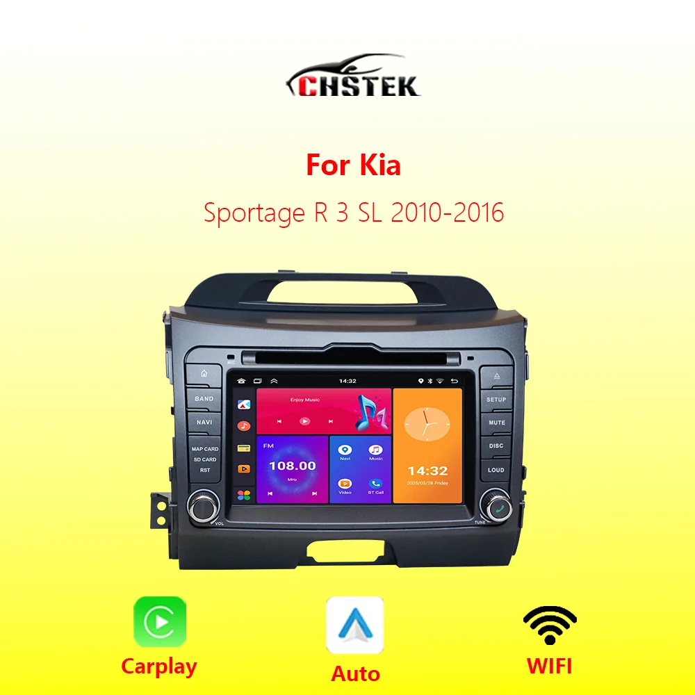 

Car Radio Stereo Carplay For Kia Sportage R 3 SL 2010-2016 Android Auto Multimedia Bluetooth5.0 Navigation WIFI Autoradio CHSTEK