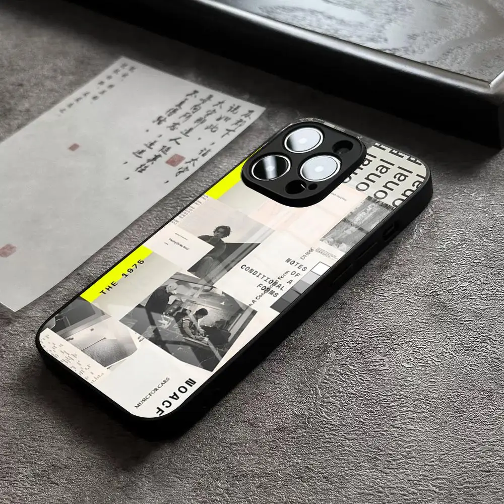 Band Rock The 1975 Phone Case for iPhone 15 Pro Max 14 Pro 12 11 13 Mini X XR XS 8 7 Plus SE Tempered Glass Back Cover image 4