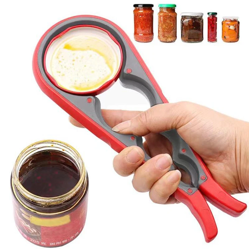 Creative Thickened Multifunctional Four-in-one Bottle Opener For Large And Small Cans Four-position Can Opener Anti-slip Bottle