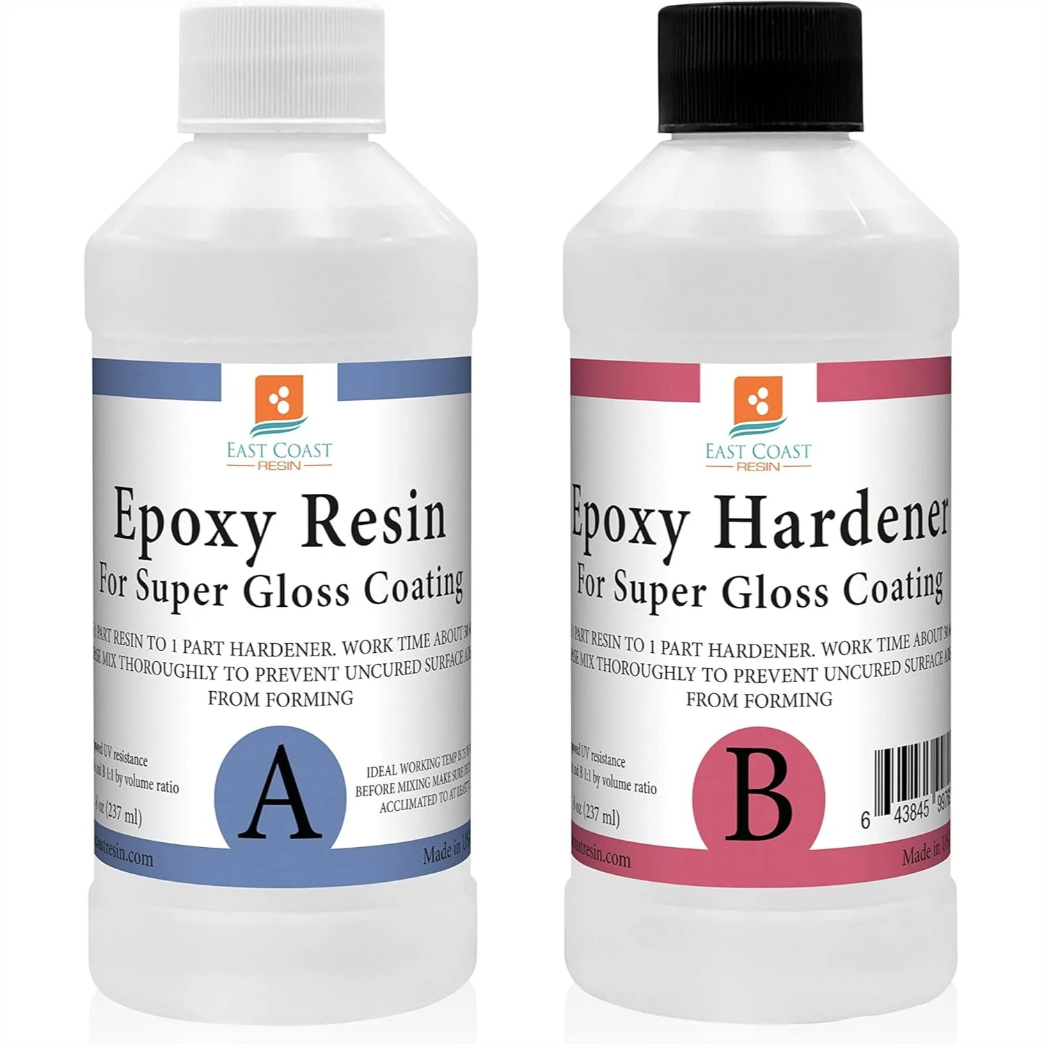 

Epoxy Resin 16 oz Kit, Crystal Clear Resin and Hardener for Super Gloss Coating on Bars, Tabletop, Art, Jewelry, Casting Molds