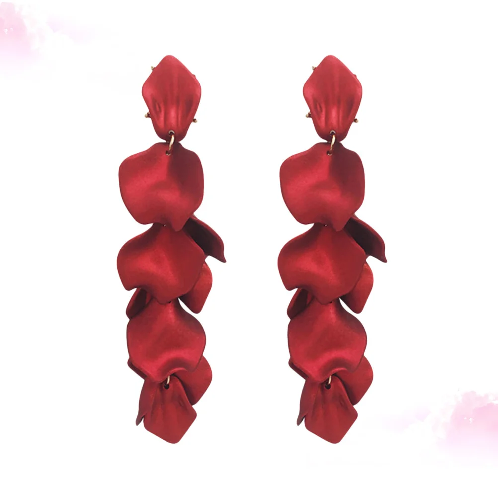 

Jewelry for Women Rose Petals Acrylic Earrings Personality Hippie Flower Dating