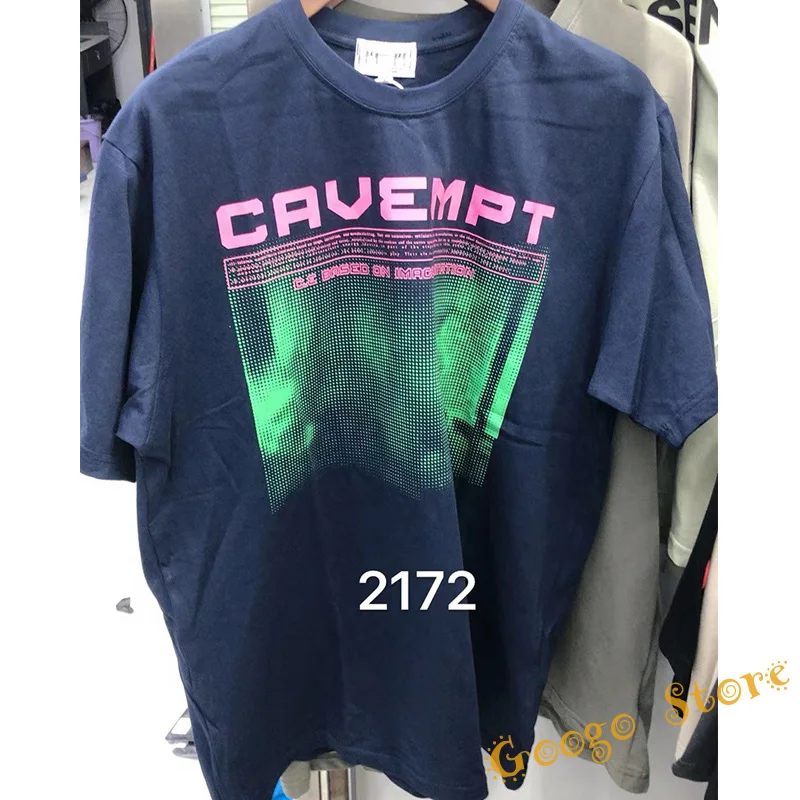 Hip Hop High Street Fashion Retro C.E CAVEMPT T-shirts Men Woman Casual Oversized Face Pixel Printing 1:1 Cav Empt Short Sleeve