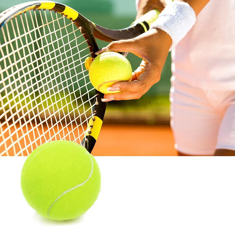 

3Pcs/Set Tennis Balls Wear-Resistant Highly Elastic Fiber Rubber Training Balls 65MM Beginners Practice Tennis Ball For Club