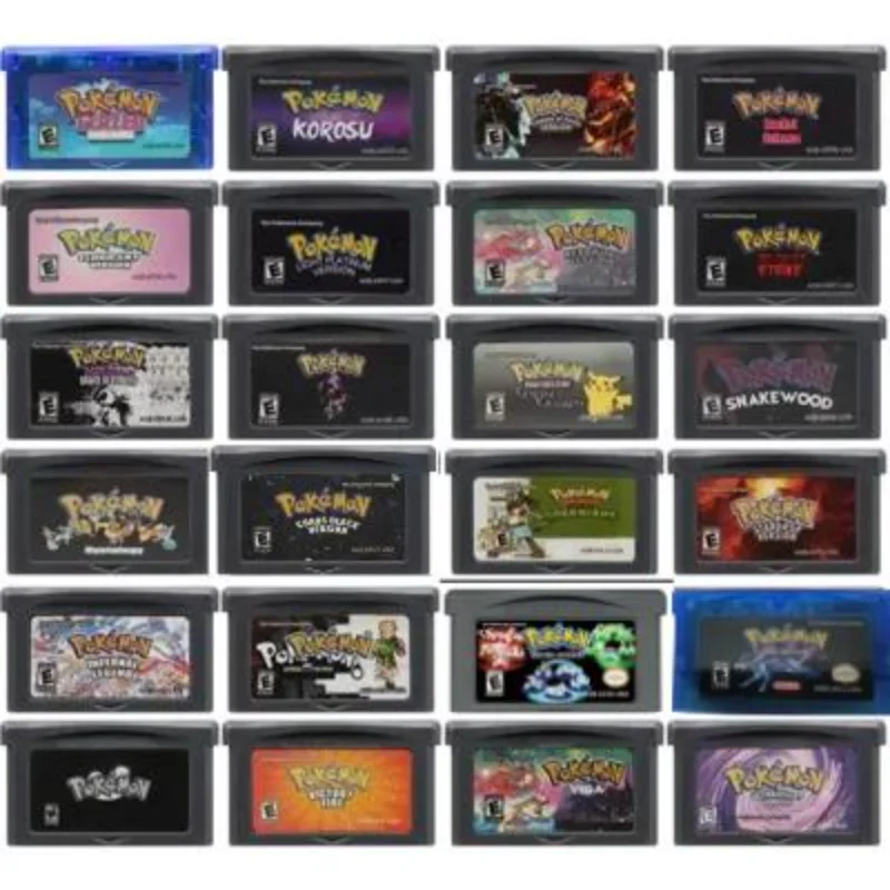 Игровая карта Pokemon Series GBA, 32-битная, для игровых консолей GBA NDS, с эффектом ультрафиолетового покрытия, дизайн Flora Sky Korosu