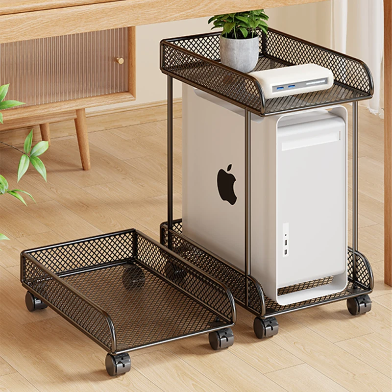 mobile-cuter-main-host-braet-office-desktop-wheel-equipped-base-stand-tray-organizer-household-storage-solution