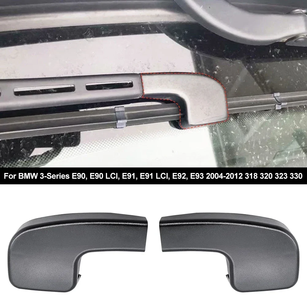 1PC Car Front Windshield Wiper Arm Covers Caps for BMW 3 E90 E91 E92 318 320 323 330 Driving Direction Left/Right OE:61617138990