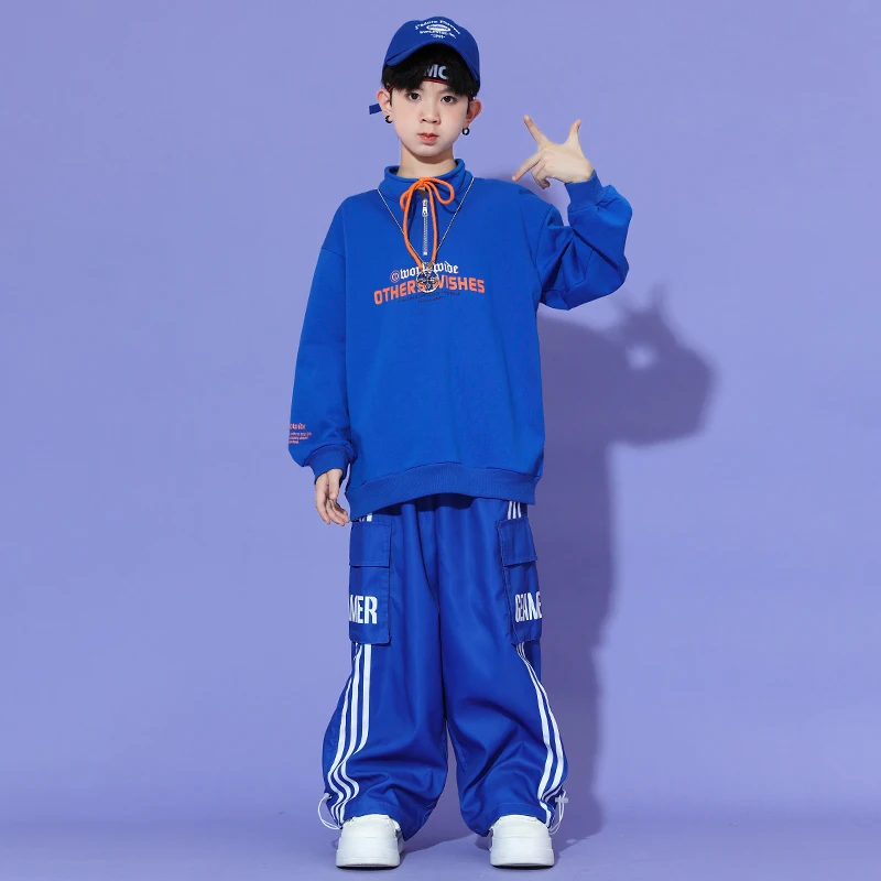 子供用ハイカラースポーツジャケット,男の子用スポーツパンツ,ストリートダンスコート,子供用ストリートウェア,ジャズ衣装,制服
