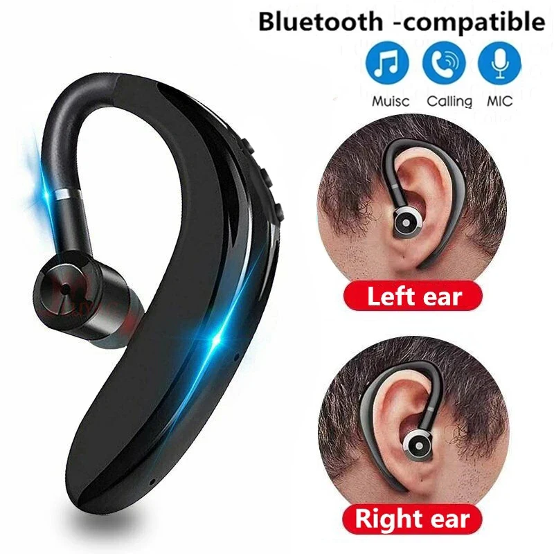 S109 Bluetooth Earphones Headphones Handsfree Earloop Wireless Headset Drive Call Sports Earphones With Mic For All Smart Phones