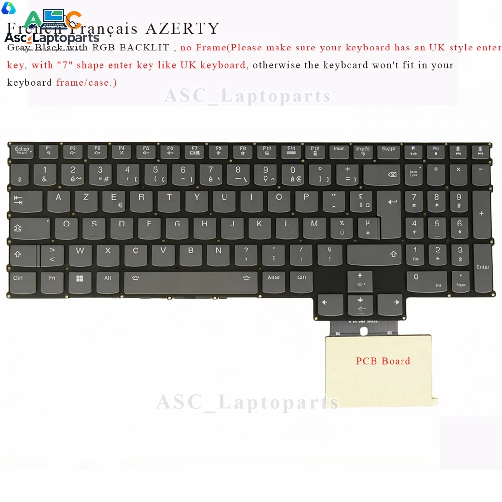 CF FR HU PO UK US GR IT BE UI SW SV NW C Keyboard for Lenovo Legion S7 16IAH7 16ARHA7 Y9000X R9000X 2022 SN21F36029 RGB BACKLIT